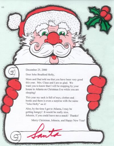 personalized letter from santa claus