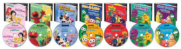 Licenced Character Music CDs - Mickey Mouse, Disney Princesses, Elmo, Veggie Tales, Wiggles, VeggieTales and Barney