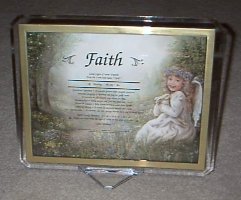 Beautiful acrylic picture frame with gold trim