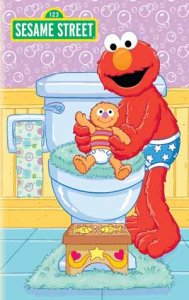 Personalized potty training book with Elmo and Zoe.  Bye Bye Diapers