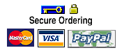 Secure Check-Out Guarenteed, Visa, MasterCard, PayPal