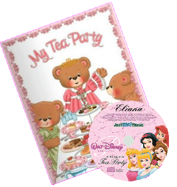 Personalized My Tea Party Book and Disney Princess Tea Party CD Set