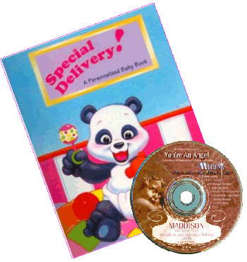 Personalized Special Delivery Baby and Lullaby CD Set