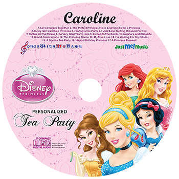Disney Princess Tea Party personalized music CD